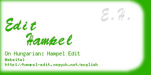edit hampel business card